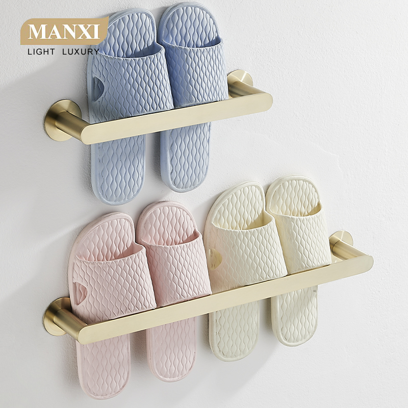 304不锈钢拖鞋收纳架免打孔