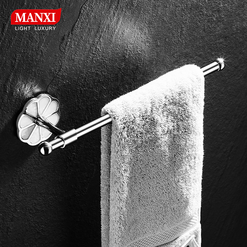 毛巾架304不锈钢卫生间置物架免打孔浴室洗手间洗漱台毛巾环挂环