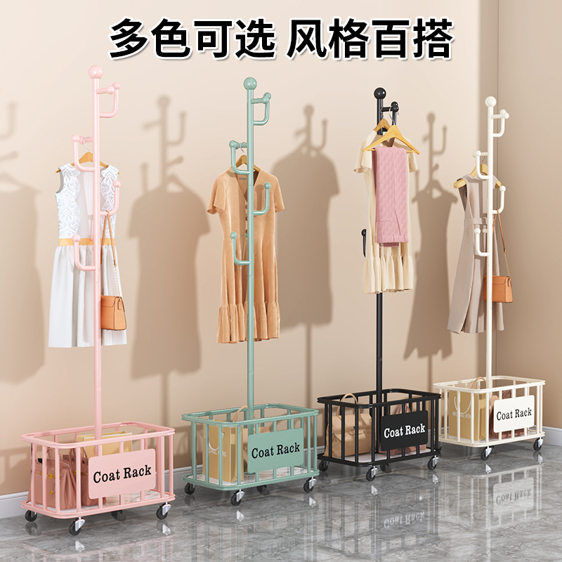 多功能挂衣架落地卧室衣帽架家用客厅晾衣服立式轻奢置物挂包架子
