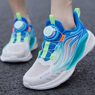 氢风5.0特步儿童官方运动鞋透气男童鞋旋钮扣鞋子中大童跑步鞋