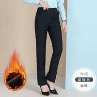 Добавить бархат [синий зеленый] женские штаны