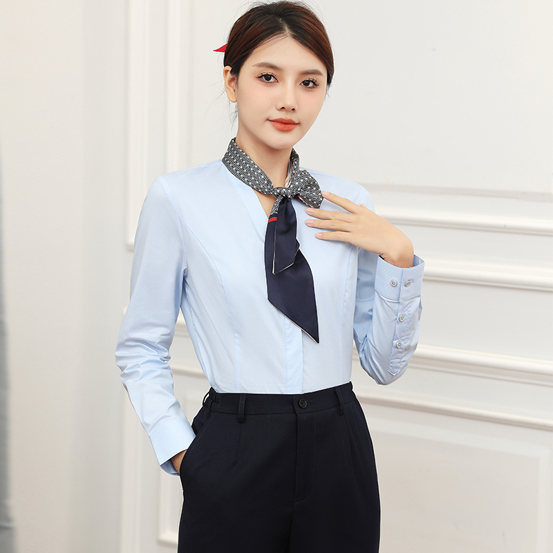中国移动营业厅工作服衬衫女