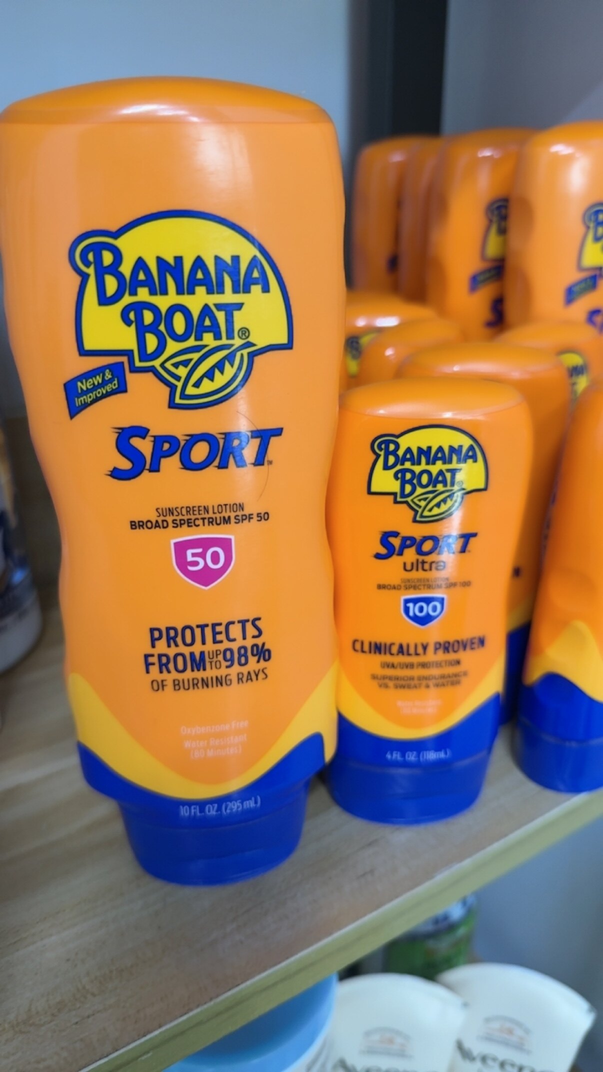 美国进口香蕉船防晒霜spf100运动防水海边都可以
