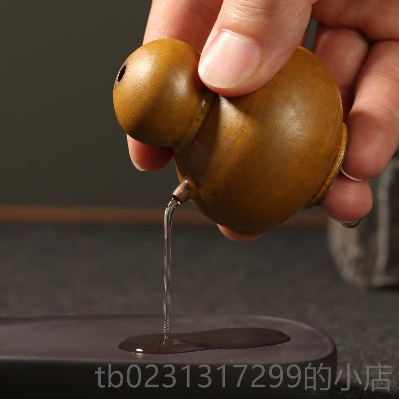 新款仿古陶瓷柴烧砚滴 水砚台磨葫墨用水滴 文房四宝毛墨笔用盂笔
