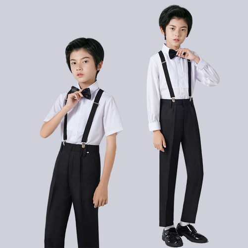 绣羚羊男童中国风合唱演出服套装
