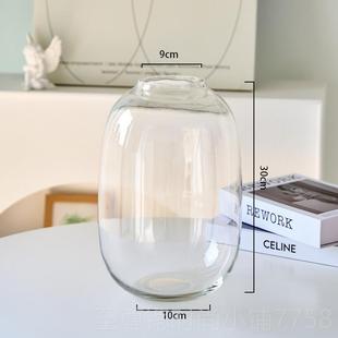 正品高级瓶客厅插花摆件璃水培马醉木雪柳吊花钟南天竹感轻奢装玻