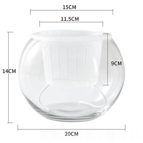 正品创意水培花瓶植物透件明玻璃瓶容器绿萝共花盆鱼花养缸水养摆