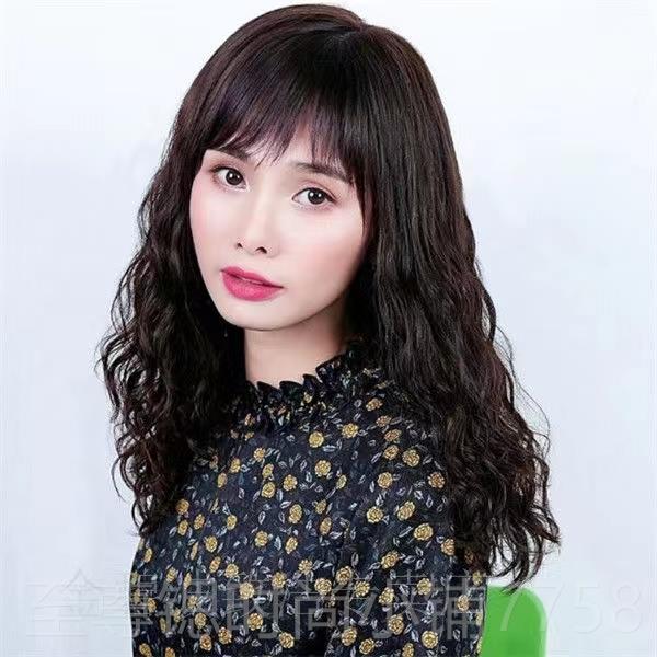 正品假发女长发中长递大波浪头卷发套中老年妈妈真全发针发套真人