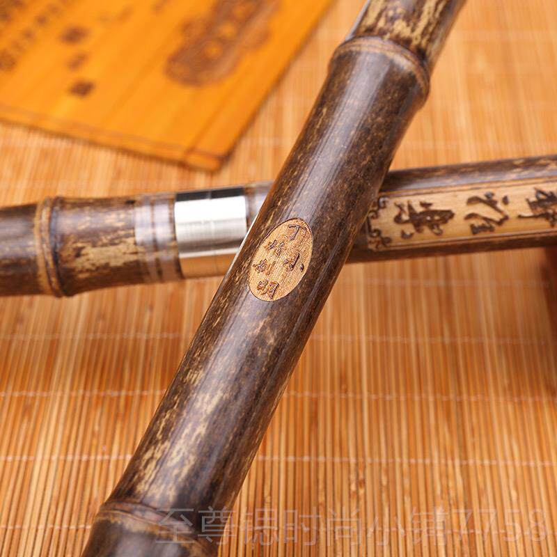 正品三鸣声丁竹小明精制单插紫洞箫二节节萧八GF六/孔箫民族乐器3