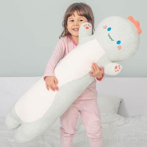 正品公睡觉抱枕小儿孩安抚陪睡童专用长条兔子布娃娃女孩玩偶仔可