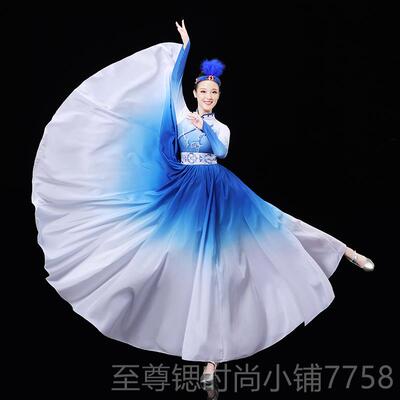 正品新款中风舞蹈大摆裙舞少数民族蒙族台国演古出学生艺考成人演