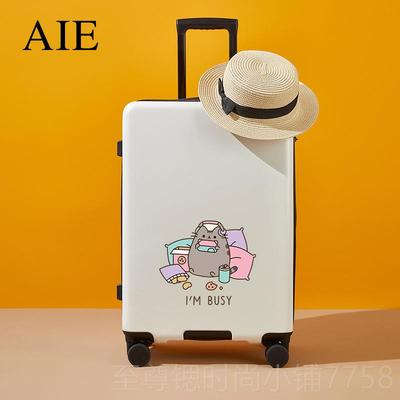 正品卡通可爱行红拉旅杆箱女小型20寸学生网行李箱2密码登机4箱子