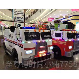 正品双人超大儿童大电车四轮遥控消防救车可火坐广场出动租型电动