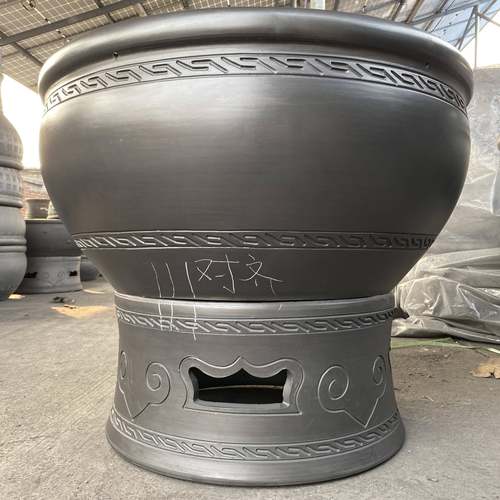 正品外室大型鱼缸庭院门海养荷花莲古法养金鱼乌睡龟缸老盆北京瓦