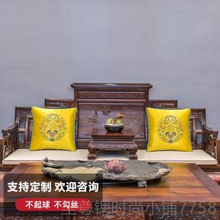 正品式红木沙发坐实垫套中国风木家具绣花中古典罗汉床海绵乳垫胶