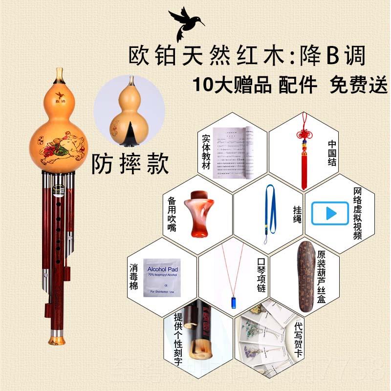 正品铂天然红木葫芦欧 专业演丝奏 C调降B调DGF 型云南葫芦丝乐器