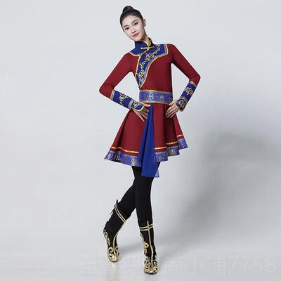 正品蒙古舞蹈表演功女新款少数民蒙服族成人艺考舞台演出服装族舞