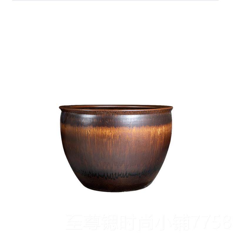 正品景德镇瓷器鱼缸公室客厅摆件陶办水缸庭大缸养鱼盆锦鲤缸乌院