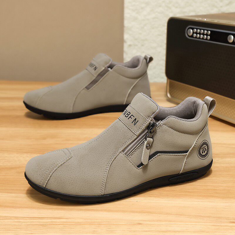 誉诚男鞋森刻2025新款男防滑时尚软底潮鞋一脚蹬休闲运动阿甘男鞋