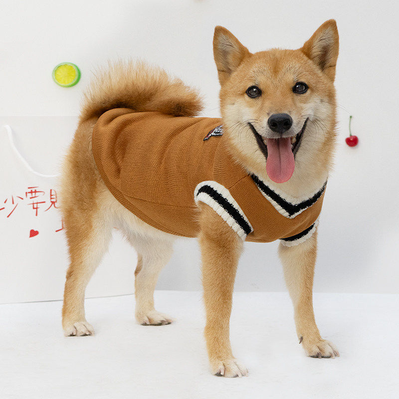 狗狗衣服秋冬装新款毛衣柴犬柯基比熊泰迪冬款保暖服装学院风卫衣