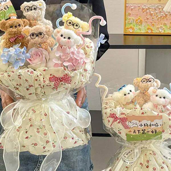 扭扭棒可爱手工小狗玩偶花束成品创意生日礼物女生送女孩闺蜜520