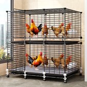 鸡笼多层三层大号超大号家用铁笼鸡舍养殖笼家禽鹅鸭鸡窝清理托