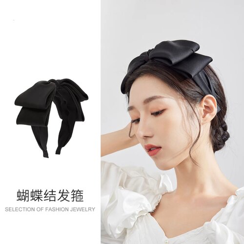 蝴蝶结发箍发饰缎面气质百搭发箍