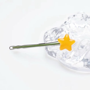 气质 星星一字发夹高级感青蛙扣后脑勺盘发发夹时尚 韩版 新款