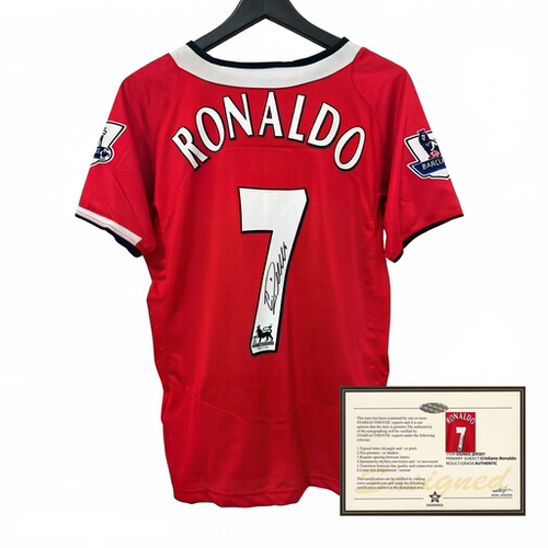 0506赛季C罗纳尔多签名印签球衣主场 短袖足球服soccer jersey