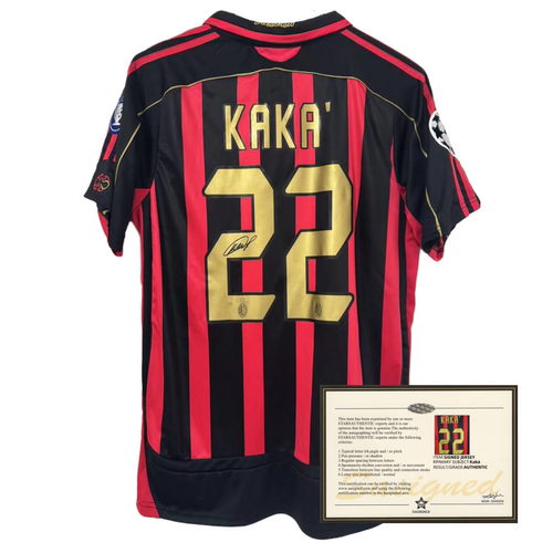 06-07赛季AC卡卡复古球衣主场签名球衣 印签足球服soccer jersey