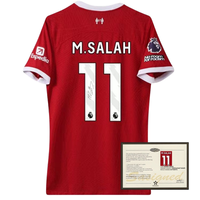 23-24赛季主场萨拉赫签名球衣印签足球服球员版soccer jersey