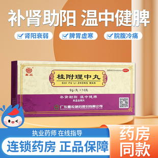 嘉应桂附理中丸中成药补肾助阳温中健脾呕吐泄泻药官方旗舰店正品