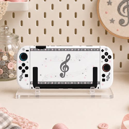 Switch OLED保护壳NS续航Switch2外壳可插底座壳可爱星星音符亚壳