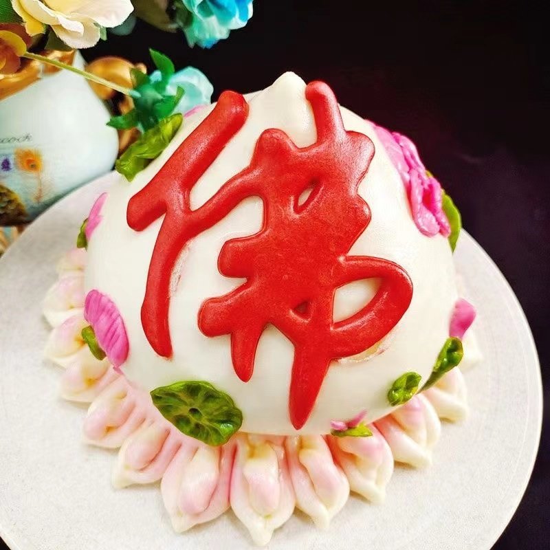 三月三佛堂贡品馒头纯手工莲花上供馒头供佛馒头山东花馍过寿礼盒