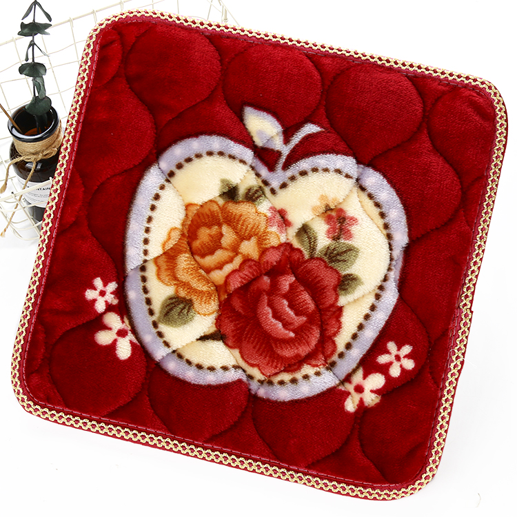 加厚毛绒坐垫冬季保暖圆形方形