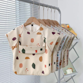 丹麦儿童无袖 罩衣春夏防水防脏婴幼儿饭兜宝宝吃饭围兜围裙反穿衣