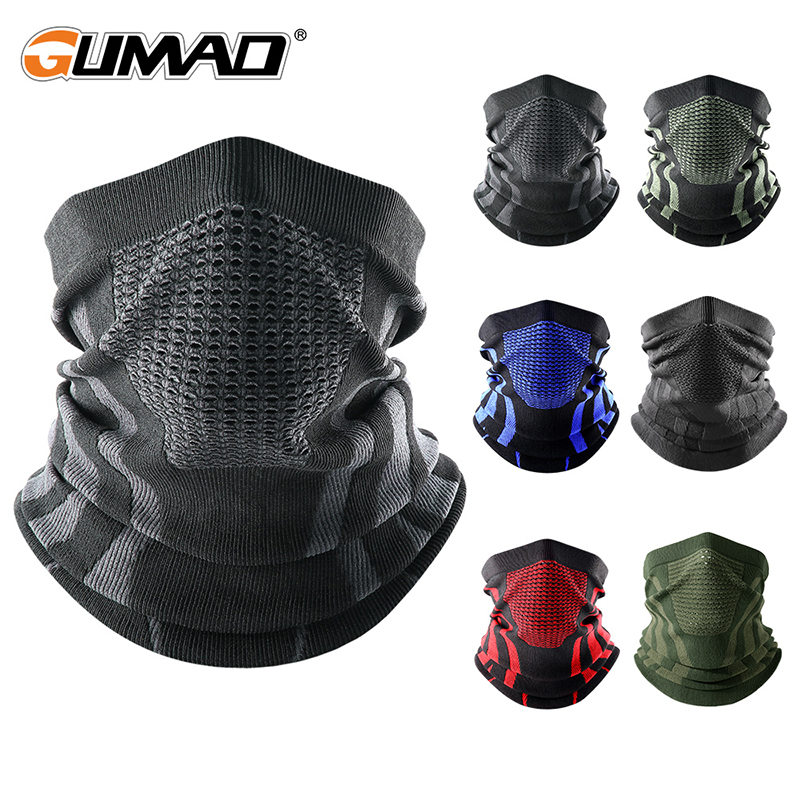 GUMAO冬季保暖面罩骑行跑步防风防寒脖套透气围脖徒步登山滑雪