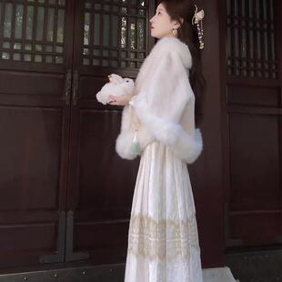 冬装古装汉服成人新中式国风小个子马面裙上衣外套半身裙套装女装