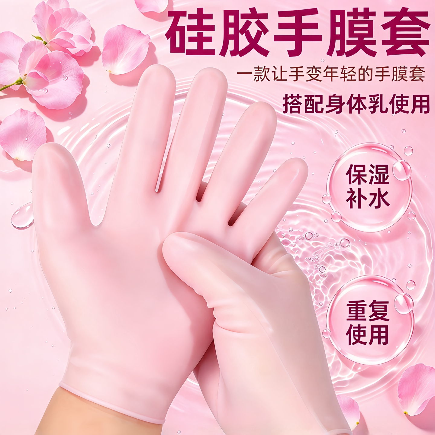 硅胶手膜手套脚膜脚套防护保湿专用女护理细嫩手脚细纹去死皮手膜