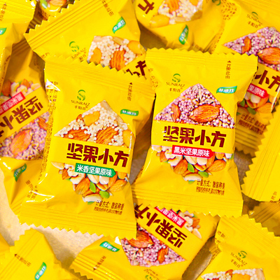 丰阳谷坚果小方小米酥黑米酥坚果原味米花糖零食小包装休闲小吃