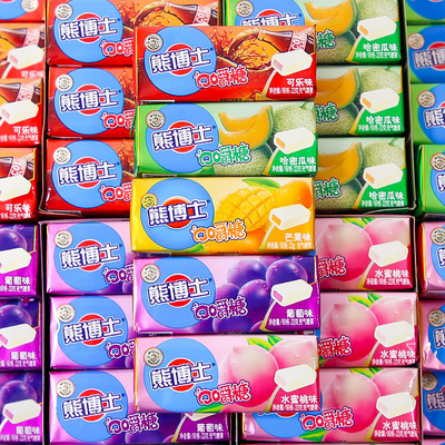 徐福记熊博士口嚼糖22g多口味果汁橡皮软糖条装网红儿童糖果零食