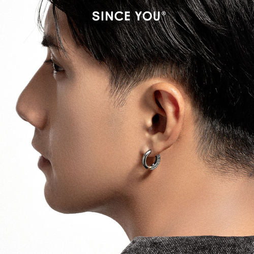 SinceYou罗马世界纯银耳环男