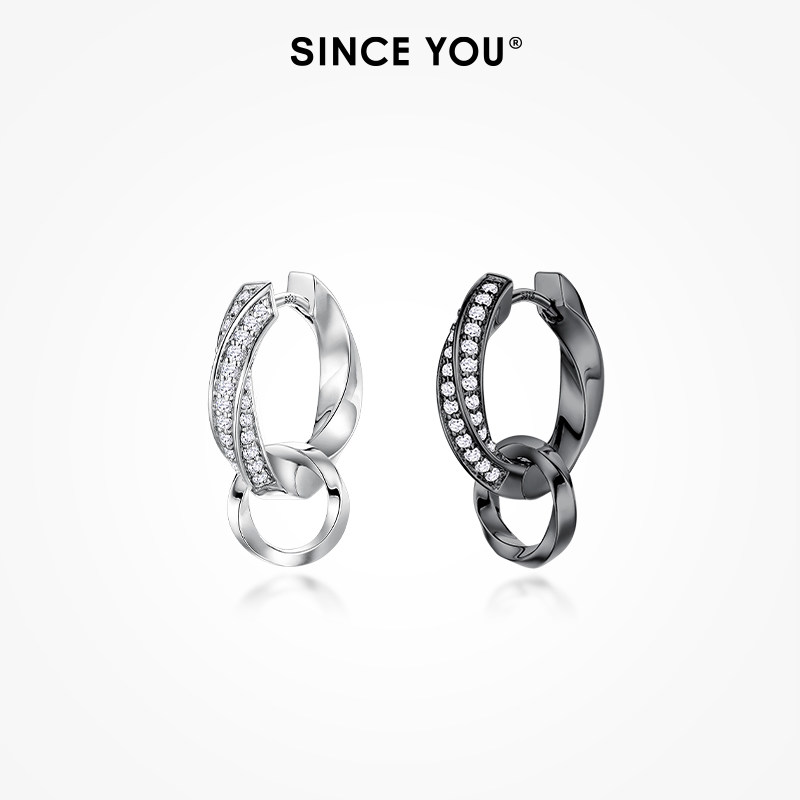 SinceYou莫比乌斯耳环男两戴