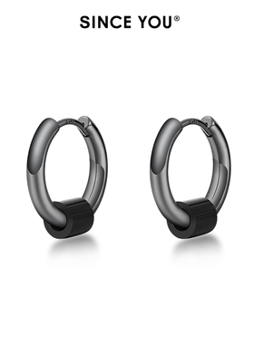 Since You路路通耳环男士纯银潮酷高级感耳圈耳饰小众设计耳钉女