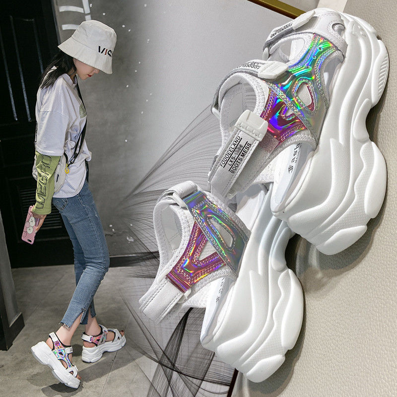 网红厚底凉鞋女2022夏季款超火运动百搭沙滩鞋仙女风潮流ins女鞋