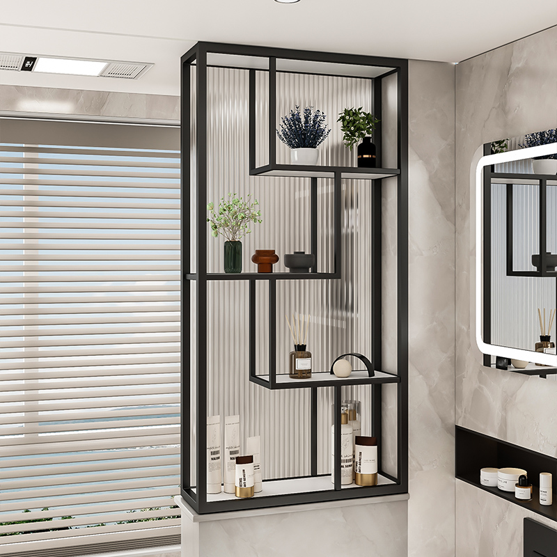 置物架半墙小屏风卫生间长虹玻璃