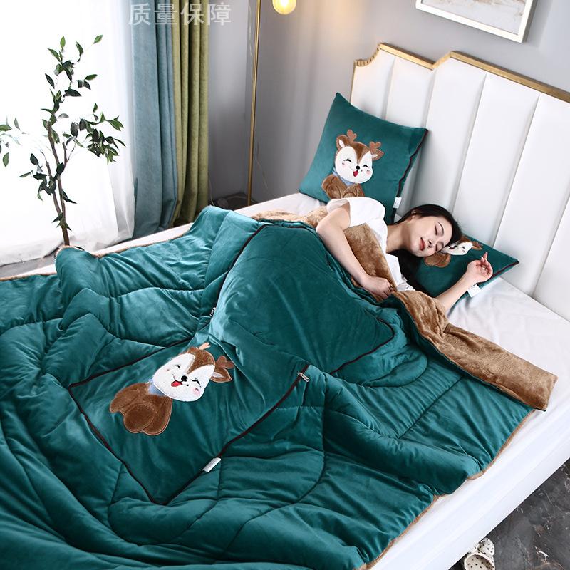 汽车三合一抱枕枕头办公午睡毯睡