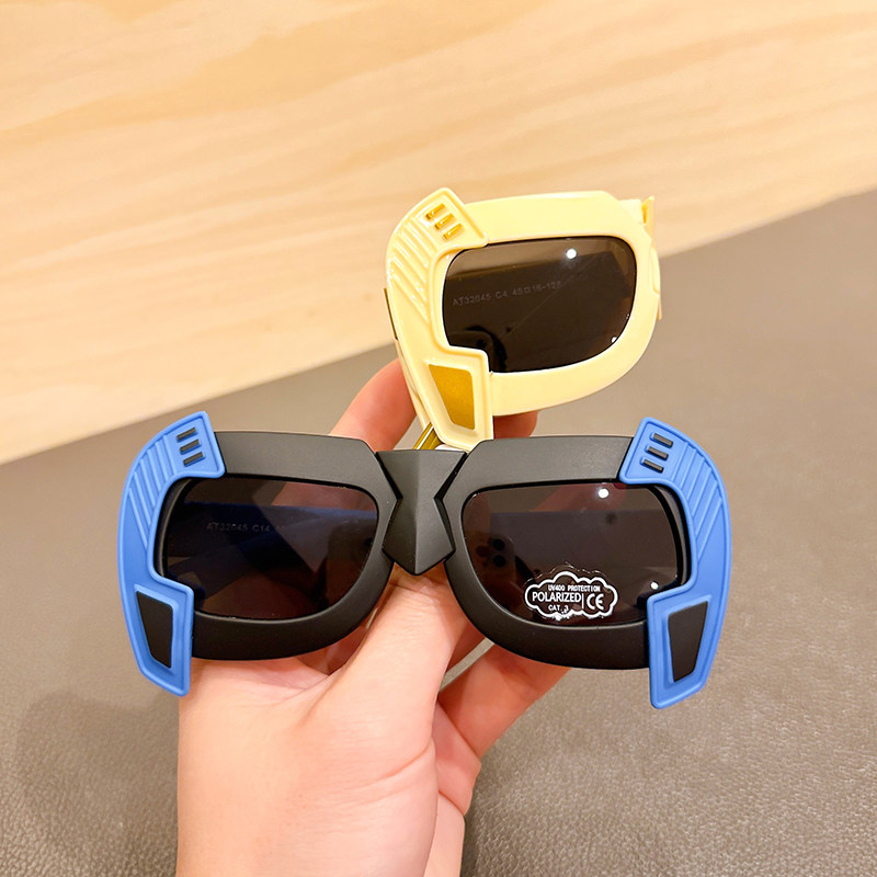 儿童太阳镜可折叠卡通男童偏光墨镜宝宝遮阳防晒男孩潮酷个性眼镜