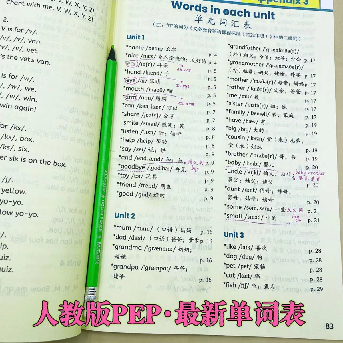 2024新版三年级上册英语