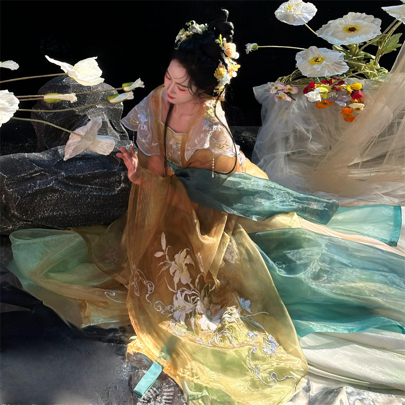 汉服女大袖衫春夏季套装诃子裙